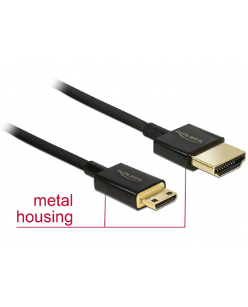 DELOCK DELOCK KABEL HDMI 84778 [1X ZŁĄCZE MĘSKIE HDMI - 1X ZŁĄCZE MĘSKIE MINI HDMI] 2.00 M (DELOCKKABELHDMIAGTMINIC3D4K2M)  (DELOCKKABELHDMIAGTMINIC3D