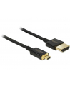 DELOCK KABEL HDMI  84783  2.00 M  (DELOCKKABELHDMIAGTMICROD3D4K2M) - nr 1