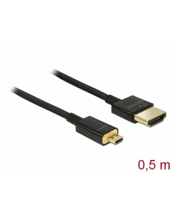DELOCK DELOCK KABEL HDMI 84788 [1X ZŁĄCZE MĘSKIE HDMI - 1X ZŁĄCZE MĘSKIE MICRO HDMI (TYP D)] 0.50 M (DELOCKKABELHDMIAGTMI (DELOCKKABELHDMIAGTMICROD3D4