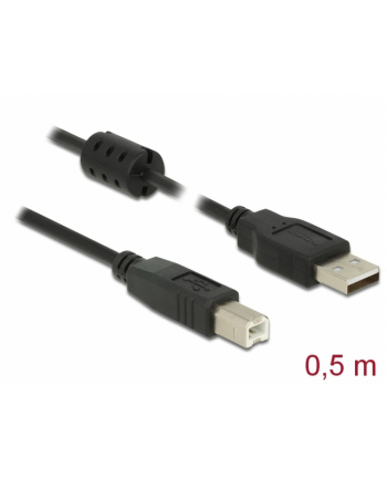 DELOCK DELOCK KABEL USB - USB TYP-B DELOCK 0.5 M CZARNY