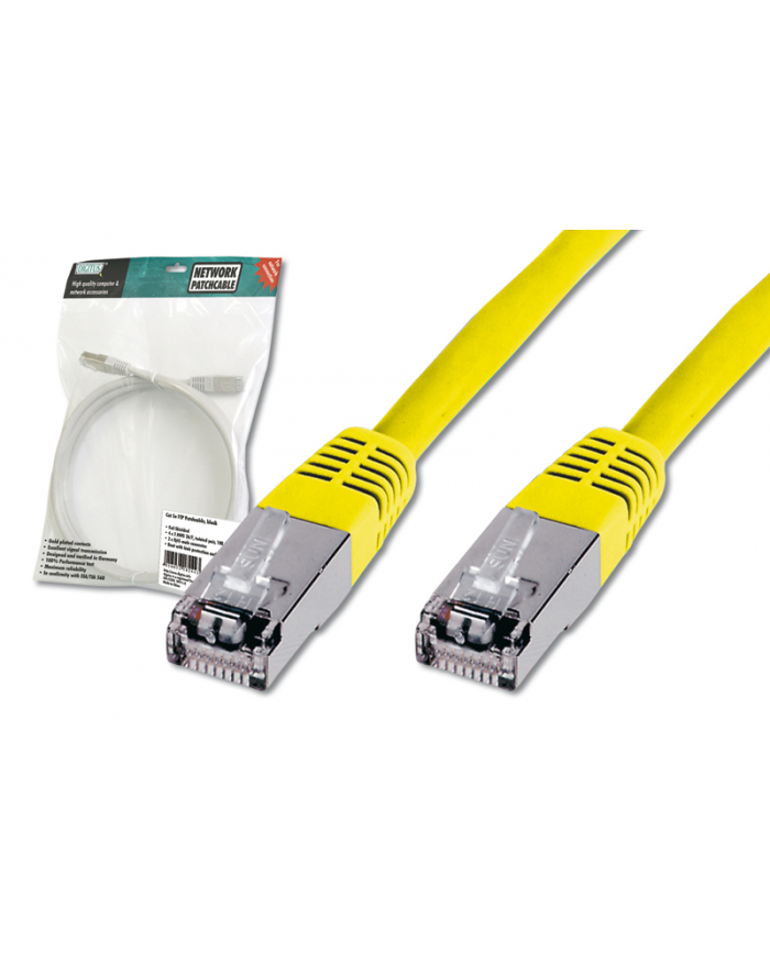 Digitus Patchcord SF/UTP Cat.5e 1m żółty (DK-1532-010/Y) główny