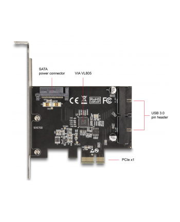 Delock PCIe x1 - 2x USB 3.0 (90387) nr 2