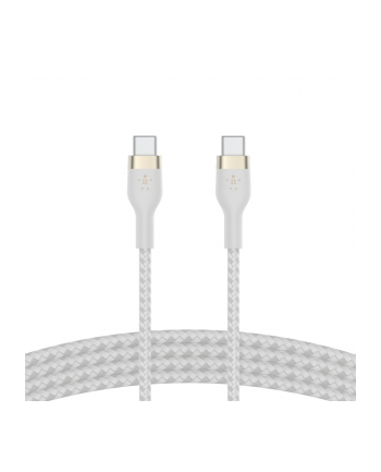 belkin Kabel BoostCharge USB-C/USB-C silikonowy w oplocie 1m, biały