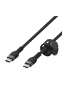 belkin Kabel BoostCharge USB-C/USB-C silikonowy w oplocie 2m, czarny - nr 25