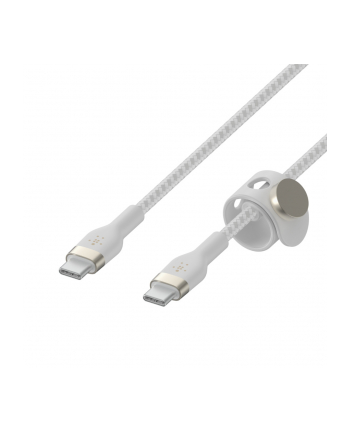 belkin Kabel BoostCharge USB-C/USB-C silikonowy w oplocie 2m, biały