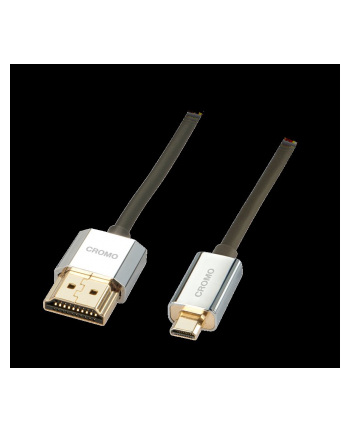 Lindy 41680 płaski Kabel HDMI - Micro HDMI (typu D) 1.4a High Speed Cat2 Ethernet,  Slim - 0,5m