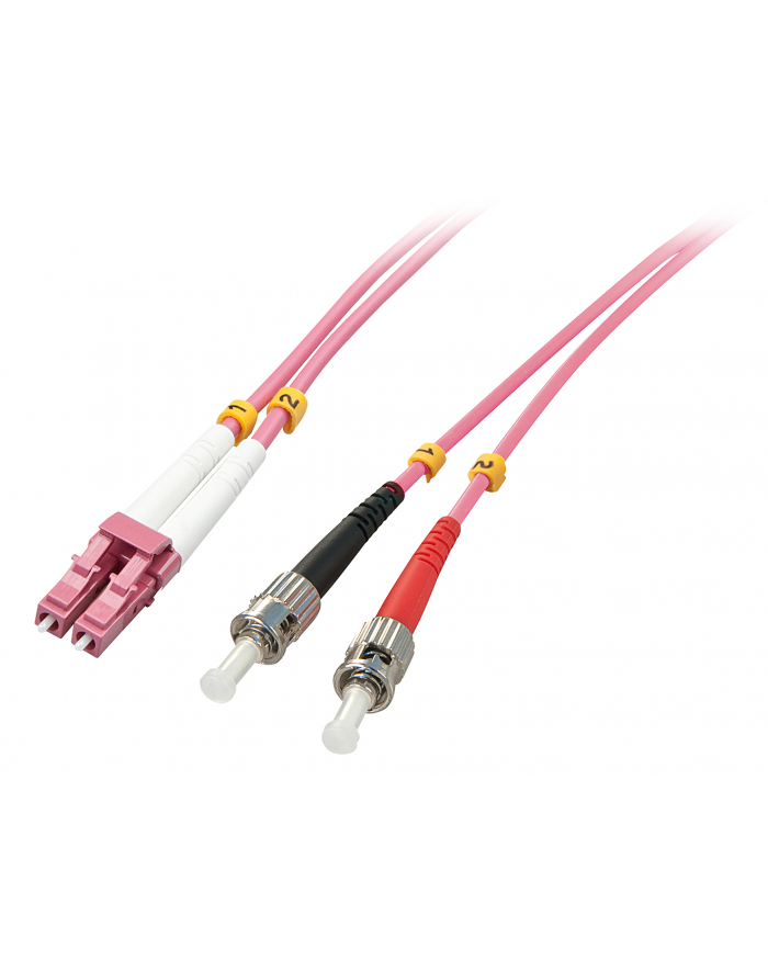 Lindy 46351 Kabel optyczny światłowód LC ST OM4 różowy 2m (ly46351) główny