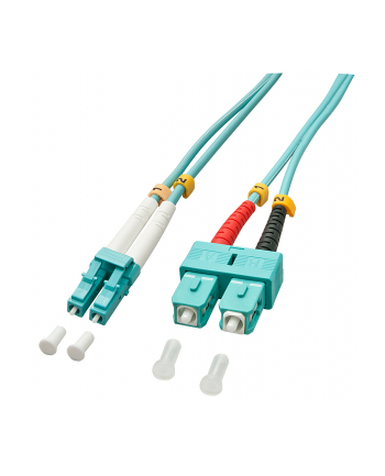 Lindy 46395 Kabel optyczny światłowód LC SC OM3 niebieski 15m (ly46395)