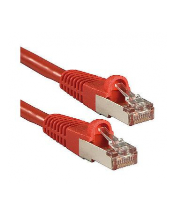 Lindy 47161 Kabel sieciowy (skrętka) RJ45 Cat.6a S/FTP LS0H, Czerwony - 0,5m