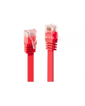 Lindy 47512 Kabel sieciowy (skrętka) RJ45 Cat.6 U/UTP, płaski, Czerwony - 2m nr 2