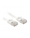 Lindy 47541 Kabel sieciowy (skrętka) RJ45 Cat.6a U/FTP, płaski, Biały - 1m - nr 1