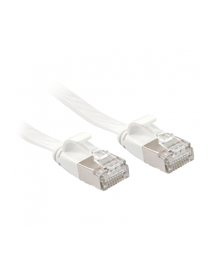 Lindy 47541 Kabel sieciowy (skrętka) RJ45 Cat.6a U/FTP, płaski, Biały - 1m główny