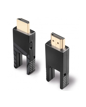 Lindy 38326 Hybrydowy kabel optyczny światłowodowy HDMI 2.0 18G z wymiennymi/odłączanymi wtykami HDMI i DVI 100m