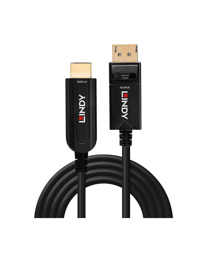 LINDY  38491 KABEL AKTYWNY DISPLAYPORT 1.2 NA HDMI 18G DO 4K UHD- 20M POLSKA GWARANCJA główny