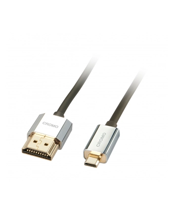 Lindy 41682 płaski  Kabel HDMI - Micro HDMI (typu D) 1.4a High Speed Cat2 Ethernet,  Slim - 2m nr 1