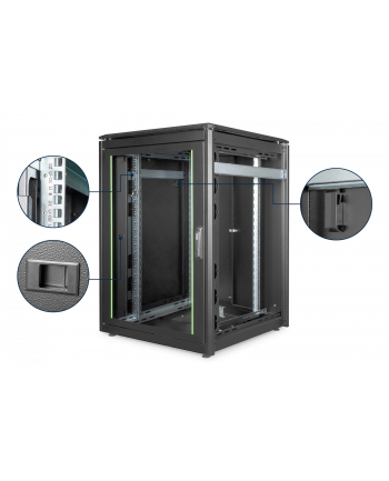Digitus Professional Szafa rack 19' DN-19 22U-8/8-B-1 Czarna (DN1922U88B1)