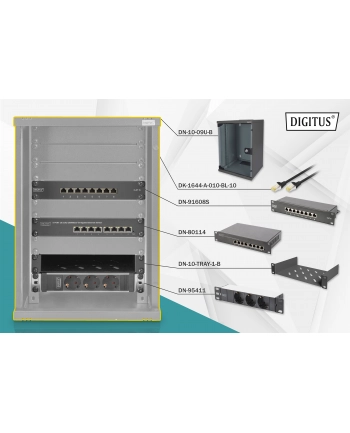 Digitus 10 Set 2 B 9U Kolor: CZARNY nr 1