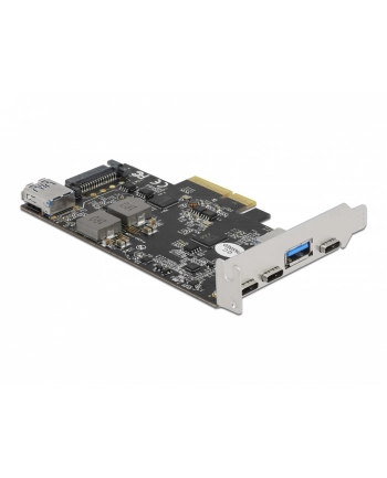 DeLOCK PCI Express x4 card to 3 x USB Type-C + 2 x USB Type-A - SuperSpeed ??USB 10 Gbps - low profile form factor, USB controller 90060