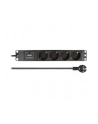 DeLock socket strip 4-way 1U bk - with overvoltage protection - nr 4