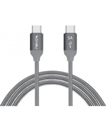 Nevox data and charging cable USB-C 2.0 > USB-C 2.0 (grey, 2 meters)