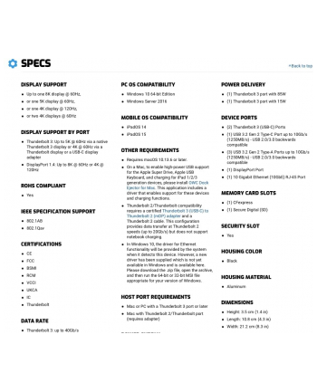 OWC Thunderbolt 3 PRO Dock 10Port Kolor: CZARNY