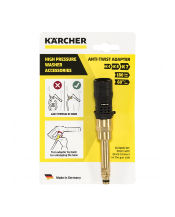 Kärcher anti-twist adapter (Kolor: CZARNY, for high-pressure hose) - 2.644-257.0