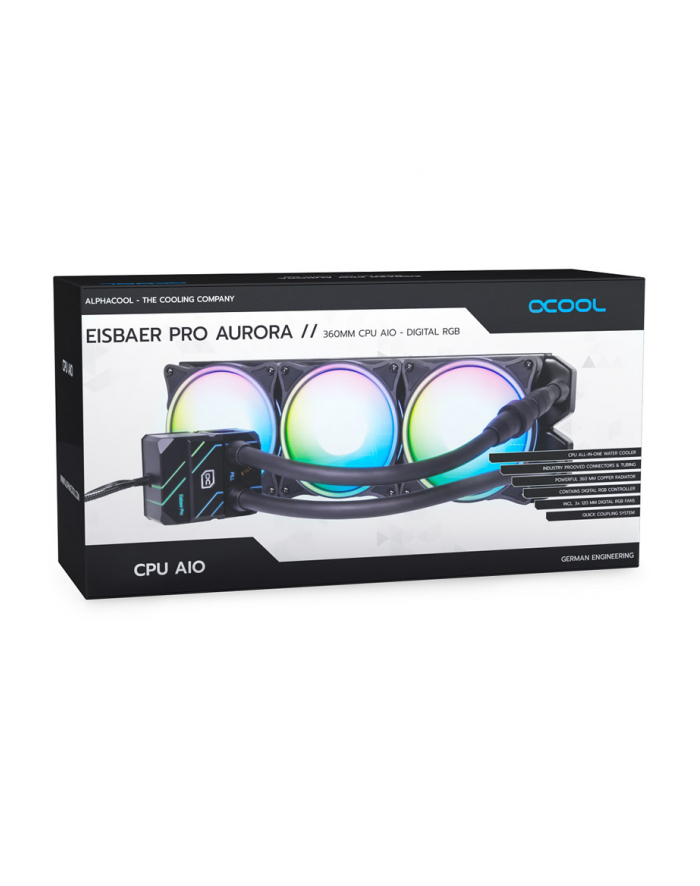 Alphacool Eisbär Pro Aurora 360 CPU Kolor: CZARNY - 1019572 główny