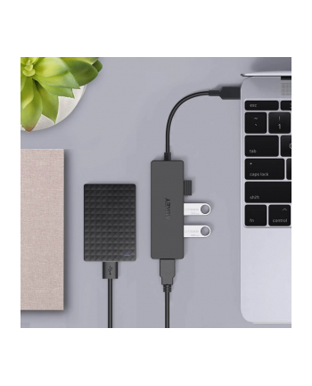 aukey CB-C64 HUB USB-C | Ultra Slim | 4w1 | 4xUSB 3.1