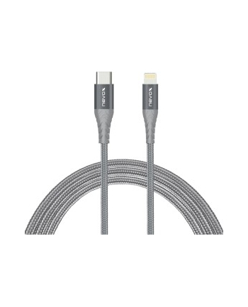 Nevox Lightning > USB-C data cable MFi (silver/grey, 50cm)