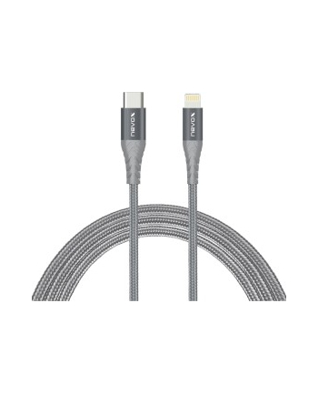 Nevox Lightning > USB-C data cable MFi (silver/grey, 2 meters)