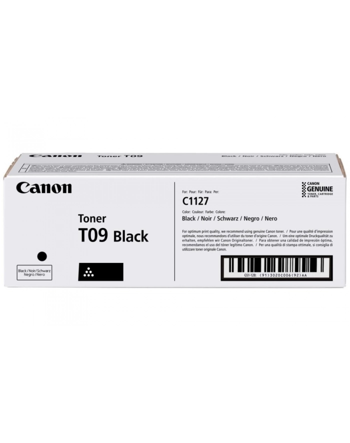 CANON T-09 - ORYGINALNY TONER, BLACK (CZARNY). (3020C006) główny