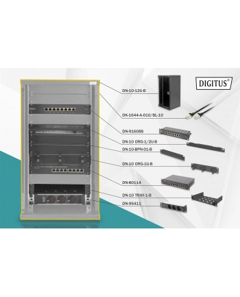 Digitus 10 Set 3 B 12U Kolor: CZARNY nr 1