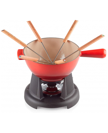 Le Creuset fondue set cherry red