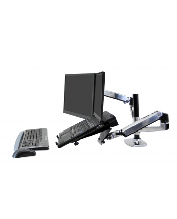 Ergotron LX Dual Side-by-Side Arm ALU - incl. Notebook holder