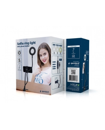GEMBIRD LED-RING4-PH-01 LAMPA PIERŚCIENIOWA DO SELFIE Z UCHWYTEM nr 2