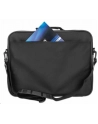 MANHATTAN Cambridge Clamshell Notebook Bag 15.6inch Front Rear and Interior Pockets Shoulder Strap Handle Black - nr 18