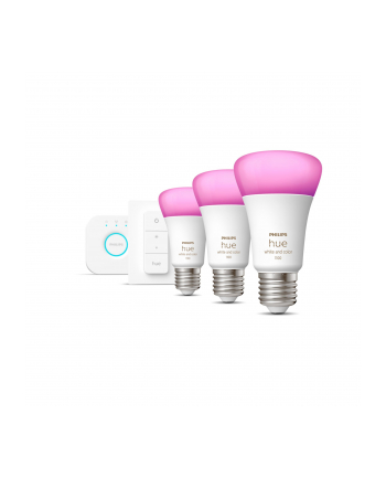 PHILIPS HUE White and color ambiance Zestaw startowy 3 szt. E27 1100lm
