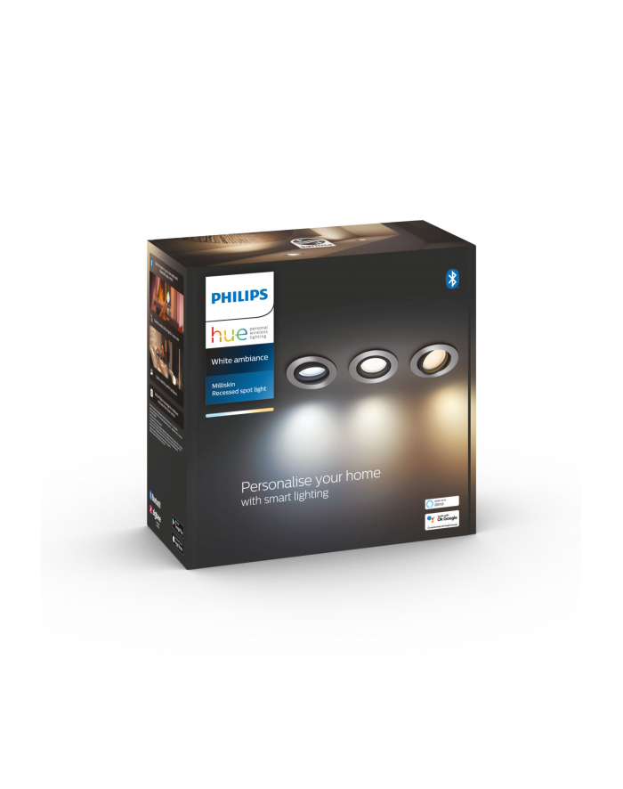 PHILIPS HUE White ambiance 3 szt. 5W Milliskin srebrny główny