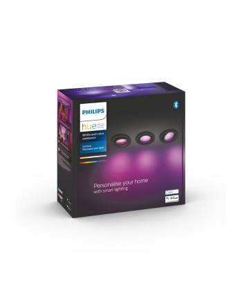 PHILIPS HUE White and color ambiance 3 szt. 5,7W Centura czarny