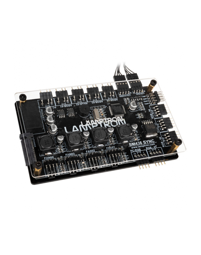 Lamptron Sterownik wentylatorów RGB + wyświetlacz (LAMPCA410BLULS323) główny