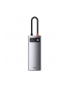 BASEUS  HUB 5W1 METAL GLEAM SERIES, USB-C DO 3X USB 3.0 + HDMI + USB-C PD (6953156204638)  (6953156204638) - nr 2