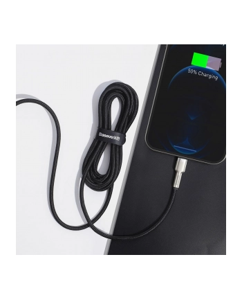 BASEUS BASEUS CAFULE METAL LIGHTNING CABLE 2.4A 200CM BLACK  (6953156202283)