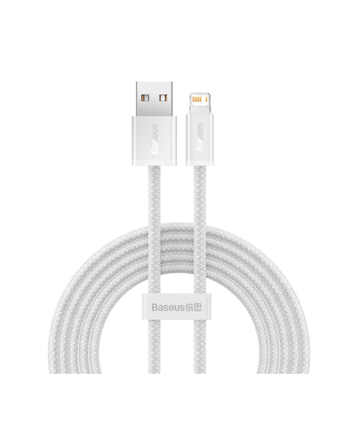 BASEUS KABEL PRZEWÓD USB - LIGHTNING / IPHONE 100CM  DYNAMIC 2.4A - BIAŁY (CALD000402)  (CALD000402) główny
