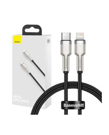 BASEUS BASEUS CAFULE METAL LIGHTNING CABLE PD20W 25CM BLACK  (6953156202054)