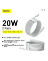 BASEUS KABEL USB-C DO LIGHTNING BASEUS SIMPLE WISDOM, PD, 20W, 1.5M (BIAŁY) 2SZT.  (BSU1897WHT) - nr 16