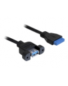 DeLOCK 0.5m USB 3.0 F/F (83118) - nr 1