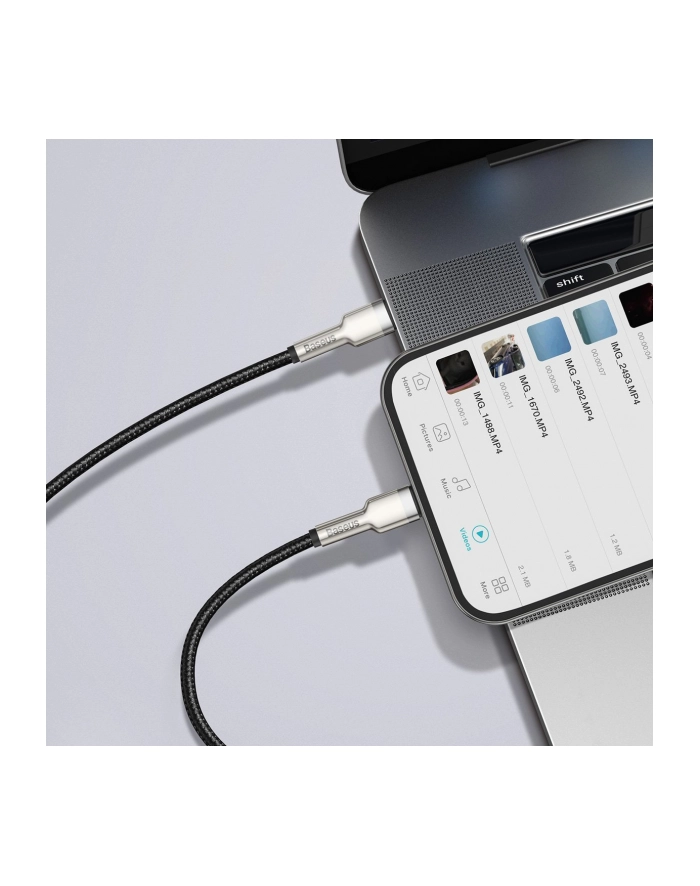 BASEUS BASEUS CAFULE METAL LIGHTNING CABLE PD20W 100CM BLACK  (6953156202061) główny