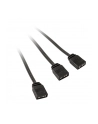 Kolink rozgałęziacz oświetlenia 2x ARGB 3-pin LED 30cm z adapterem męski / żeński, czarny - nr 1