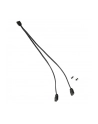 Kolink rozgałęziacz oświetlenia 2x ARGB 3-pin LED 30cm z adapterem męski / żeński, czarny - nr 2