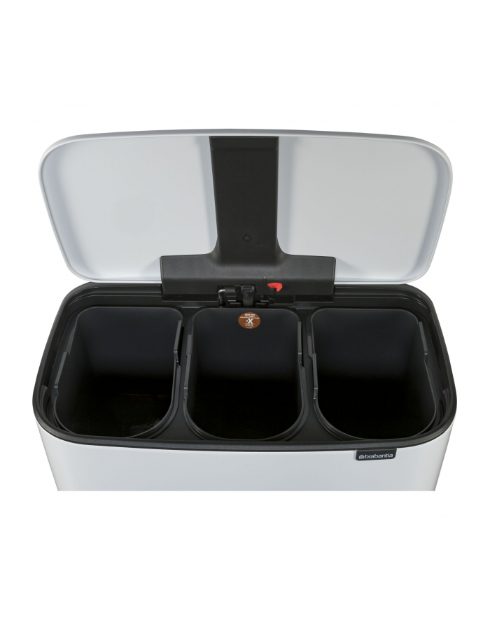 Brabantia Bo Pedal Bin Kosz 3X11 L 3 Komory Biały (121005) główny